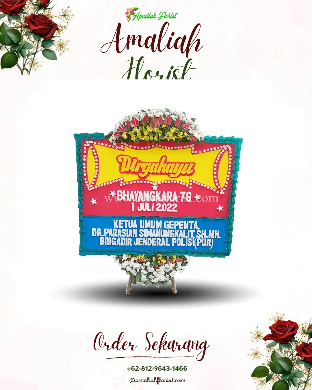 Papan Bunga HUT Ulang Tahun Duri Pulo